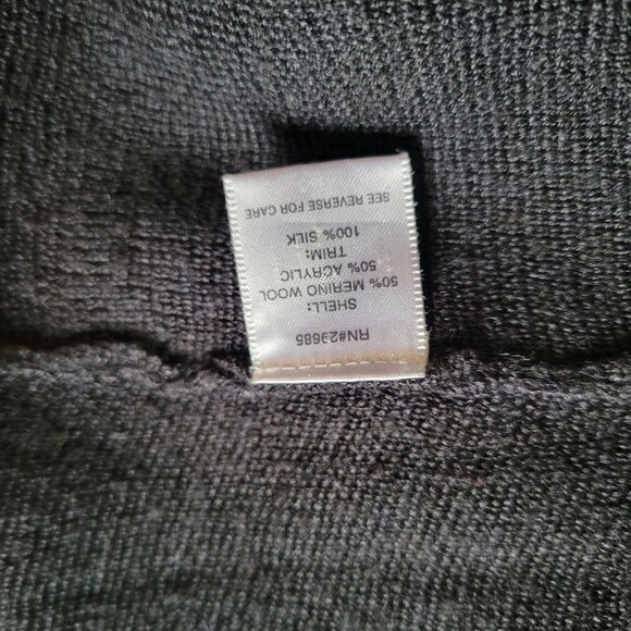 Pendleton Womens Black Cardigan Sweater With Pink Camouflage Trim Size L Wool/Ac - Picture 4 of 7